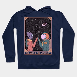 The Alien and The Astronaut - Space Art Hoodie